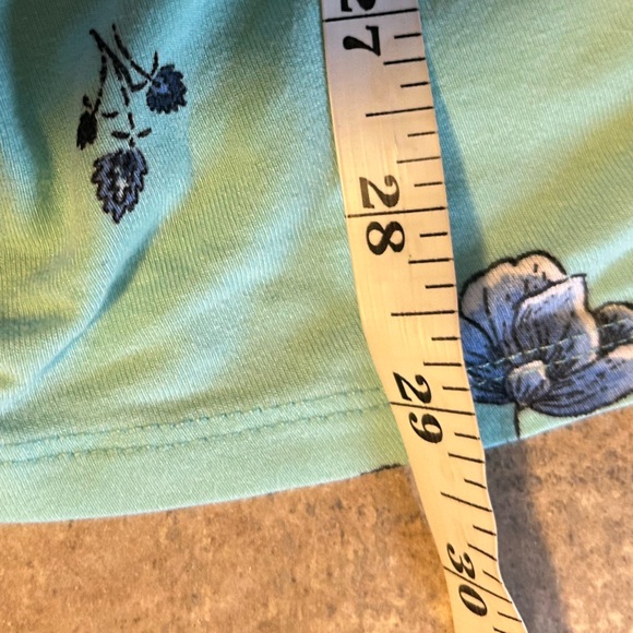 Torrid Shirt - aqua/blue floral print super soft knit tank - Picture 7 of 7